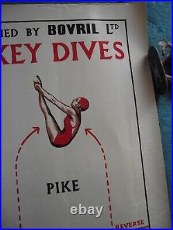 1950's Amateur Swimming Association advertising poster publisher Bovril Ltd