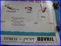 1950's Amateur Swimming Association advertising poster publisher Bovril Ltd