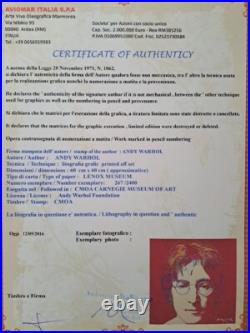 1980s Andy Warhol Signed Limited Edition Lithograph John Lennon (The Beatles)