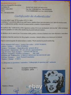 1980s Andy Warhol Signed Limited Edition Lithograph Marilyn Monroe