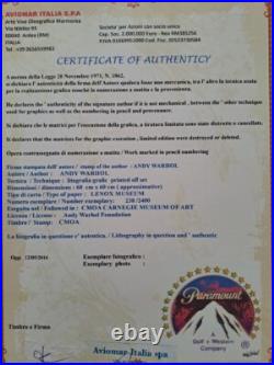 1980s Andy Warhol Signed Limited Edition Lithograph Paramount