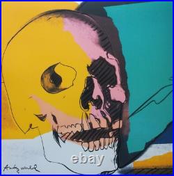 1980s Andy Warhol Signed Limited Edition Lithograph Skull