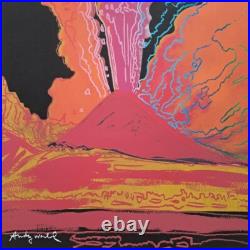 1980s Andy Warhol Signed Limited Edition Lithograph Vesuvius