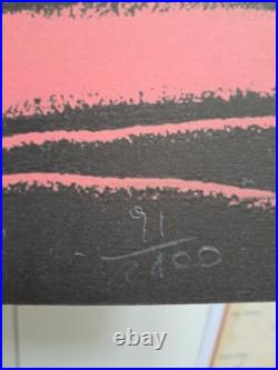 1980s Andy Warhol Signed Limited Edition Lithograph Vesuvius