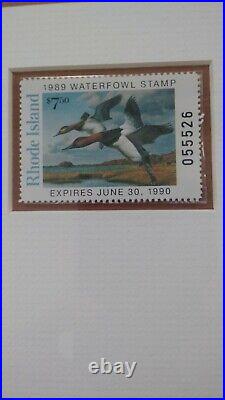 1989 Rhode Island Duck Stamp & Robert Steiner FOS Conservation Print #26/200