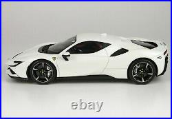 1/18 Ferrari SF90 Stradale Avus White with Display Ltd 18 Pieces BBR P18180D1