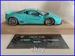 1.18 Liberty Walk Ferrari 458 Tiffany Blue Limited Edition #05 of 50 pieces