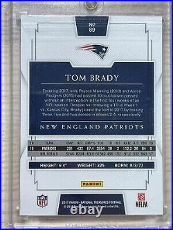 1/1, Tom Brady 2017 National Treasures Silver Parallel #12/25 JERSEY Number