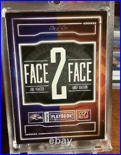 2016 Booklet Joe Flacco Andy Dalton Face To Face 1/1 1 Of 1 Logo Tag Patch
