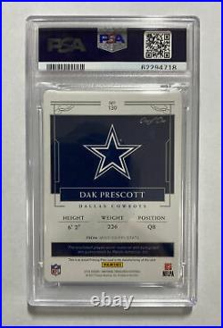 2016 National Treasures Dak Prescott 1/1 Patch Auto Cyan Printing Plate PSA 7 RC