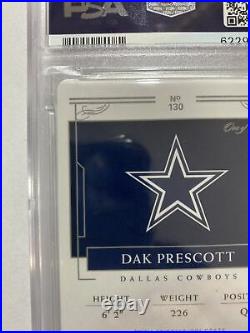 2016 National Treasures Dak Prescott 1/1 Patch Auto Cyan Printing Plate PSA 7 RC