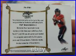 2017 PATRICK MAHOMES II RC RPA Leaf Trinity Auto 3 COLOR JERSEY PATCH