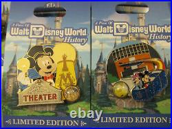 2017 Walt Disney World Piece of History 9 Pin Set Limited Edition Hard to Find
