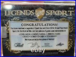 2019 Leaf Pearl Legends Sport Tom Brady LeBron James Game Used Jersey Patch /6