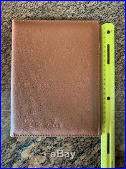 2019 NEW 2 PIECE SET Rolex Brown Leather Notebook & Green Leather Notepad DEALER