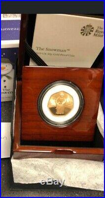 2019 The Snowman 50p Gold Proof Coin Strictly Ltd Mintage 600 beautiful piece