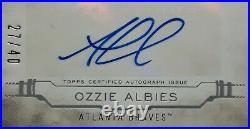 2019 Topps Inception OZZIE ALBIES Jumbo Patch Auto /40