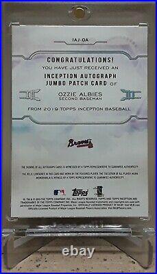 2019 Topps Inception OZZIE ALBIES Jumbo Patch Auto /40