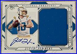 2020 Justin Herbert National Treasures True RPA Rookie Patch On Card Auto /99