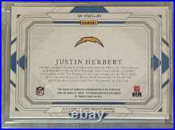 2020 Justin Herbert National Treasures True RPA Rookie Patch On Card Auto /99