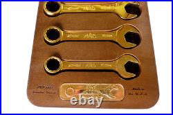 24kt gold plated Limited Edition Mac Tools 3 Piece Short Combo Wrench Set