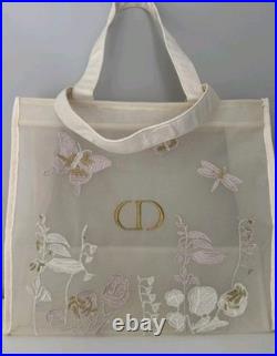 2 Piece Set-Dior Mesh Tote and Make up Bag Butterfly Print Limited Edition