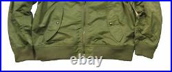 $398 Ralph Lauren POLO Military Pilot Army Twill Bomber Jacket Air Force SIZE L