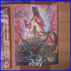 4 Piece Signed Godzilla Displate Limited Edition Metal Posters. Guaranteed Authe