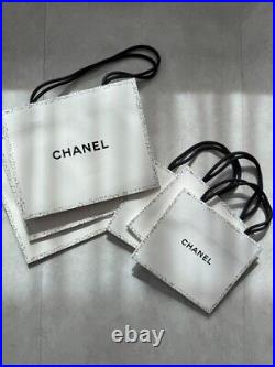 6-piece of CHANEL Authentic Limited Edition Paper Gift Shopping Empty Bag white