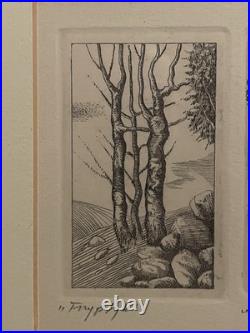 Adrian Ploskowicz limited edition etching Tryptyk, 2005. 25/80 prints. VGC