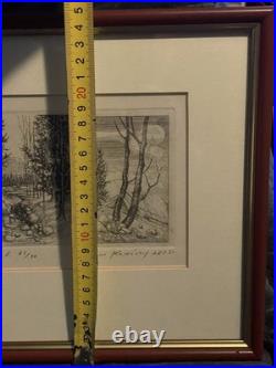 Adrian Ploskowicz limited edition etching Tryptyk, 2005. 25/80 prints. VGC