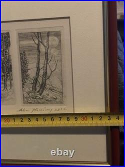 Adrian Ploskowicz limited edition etching Tryptyk, 2005. 25/80 prints. VGC