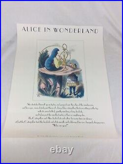 Alice In Wonderland 90s Print John Tenniel Limited Edition Art Caterpillar