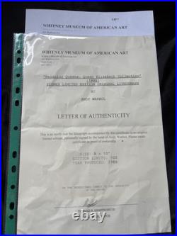 Andy Warhol (1928-1987) Hand Signed Original Limited Edition Print with COA