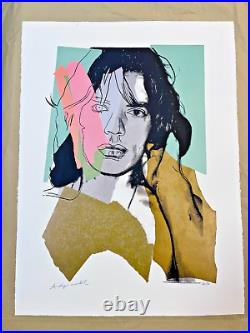 Andy Warhol Mick Jagger Blue/gold, 1975 Pl. Signed Hand-Number Ltd Ed 22 X 30 in
