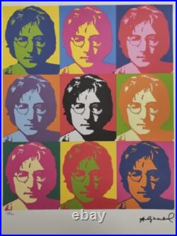 Andy Warhol Signed 2x John Lennon Certificate Leo Castelli