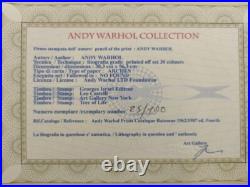 Andy Warhol Signed 2x John Lennon Certificate Leo Castelli