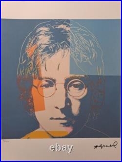 Andy Warhol Signed 2x John Lennon Certificate Leo Castelli