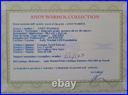 Andy Warhol Signed 2x John Lennon Certificate Leo Castelli