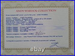 Andy Warhol Signed Lithograph 4 x Cat Certificate Leo Castelli