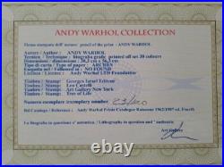 Andy Warhol Signed Lithograph 4 x Cat Certificate Leo Castelli
