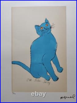 Andy Warhol Signed Lithograph 4 x Cat Certificate Leo Castelli