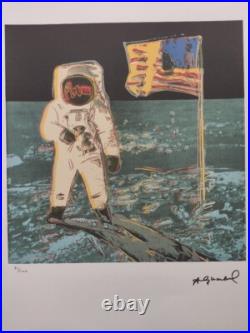 Andy Warhol Signed Lithograph Moonwalk Certificate Leo Castelli
