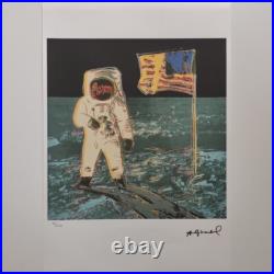 Andy Warhol Signed Lithograph Moonwalk Certificate Leo Castelli