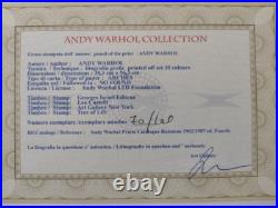 Andy Warhol Signed Lithograph Moonwalk Certificate Leo Castelli