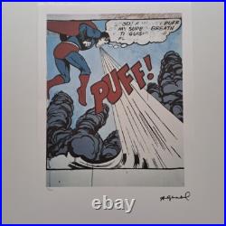 Andy Warhol Signed Lithograph Superman Certificate Leo Castelli