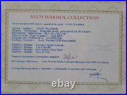 Andy Warhol Signed Lithograph Superman Certificate Leo Castelli