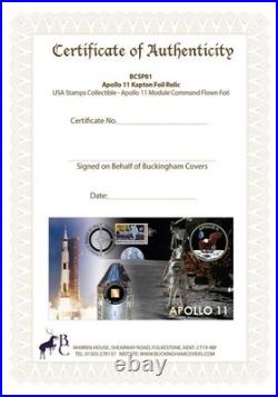 Apollo 11 Actual Piece Of Flown Kapton Foil Module, Ltd Edition FDC Presentation