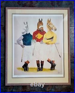 Arthur Taylor Limited Edition Signed Framed Print Horse Racing Jockeys