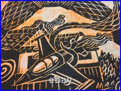 Attack Peter, TAKORO, 1/1 Variant, Hand Embellished, Signed, Linocut Block Print